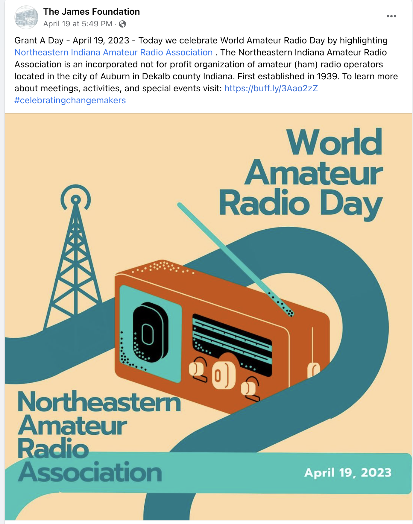 The James Foundation Grant A Day 2023 Highlights The Northeastern Indiana Amateur Radio 8338